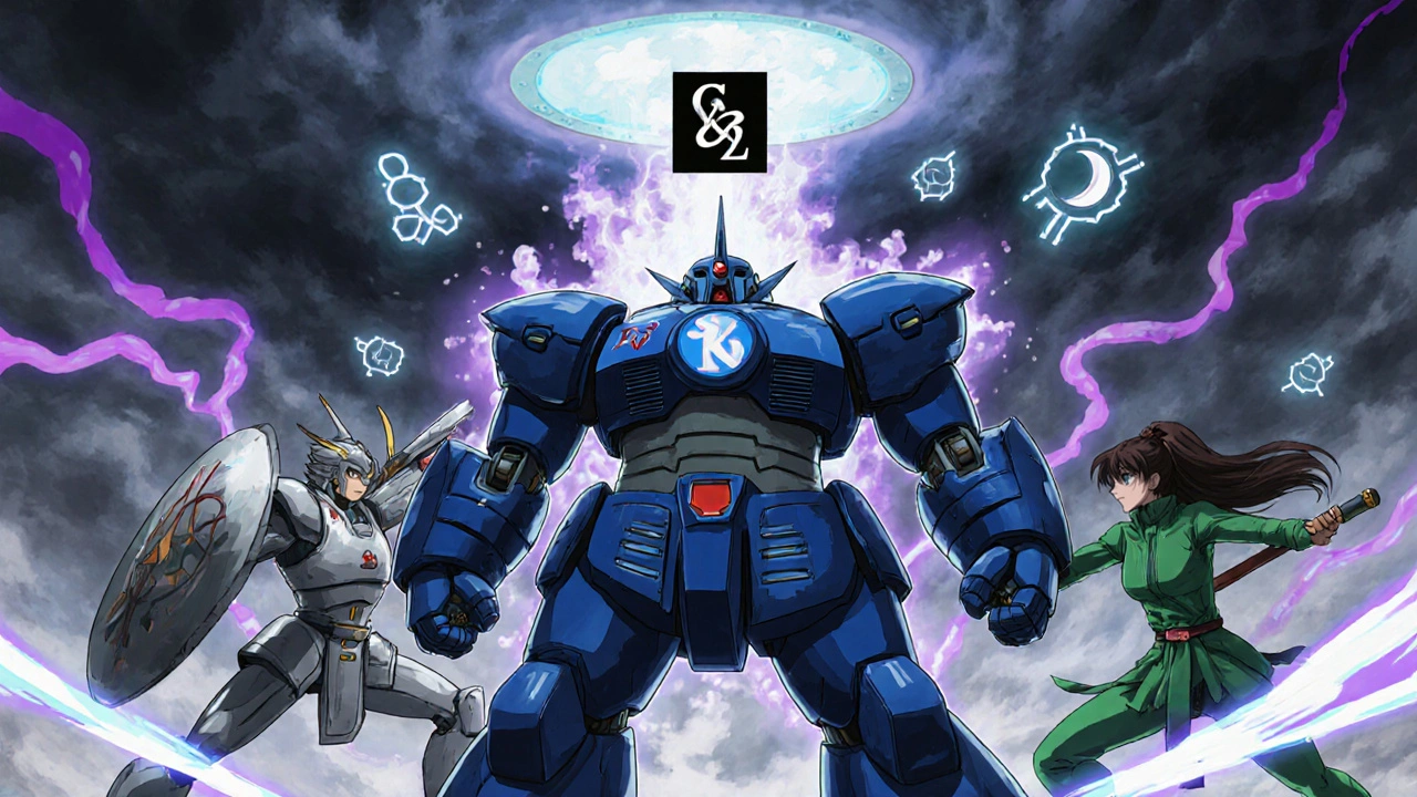 Luvox knight battles Sertraline and Escitalopram robots in a medical battlefield with enzyme chains and warning symbols.