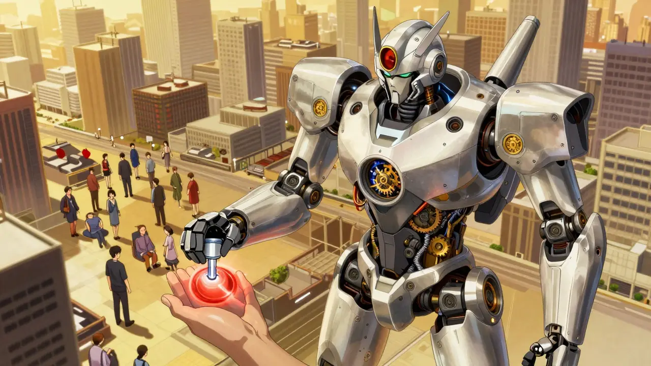 A modular robot representing prednisone adjusts its dosage with precision while treating chronic illness.